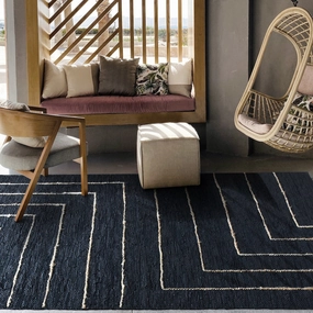 Ashkin Woven Leather Rugmodern color block patchwork rug