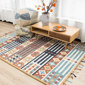 Askhan Modern Tribal Rugmodern color block patchwork rug
