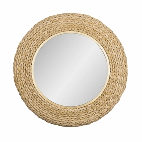 Athena 457MI30FGN 30-Inch Round Wall Mirror - Natural Seagrasswall mounted decorative mirror,full length dressing mirror