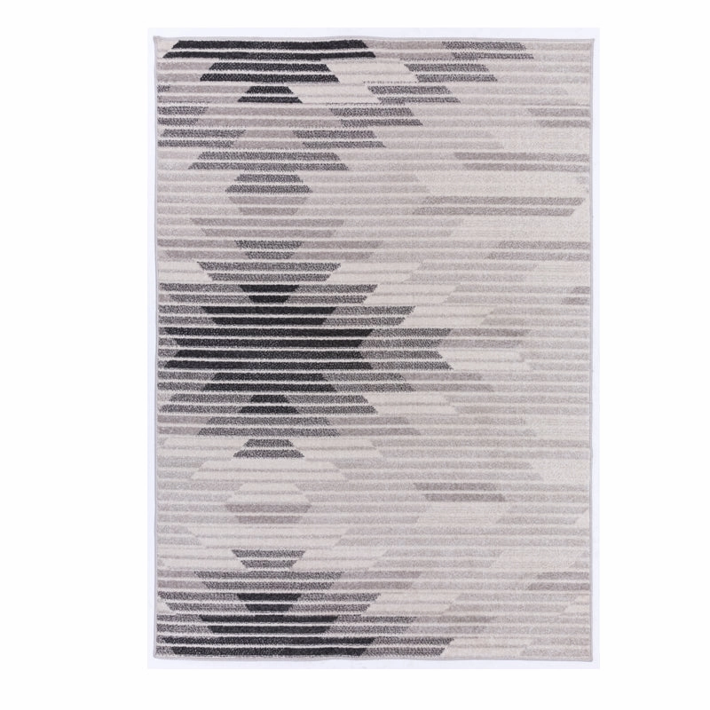Atsila Modern Grey and White Tribal Rug