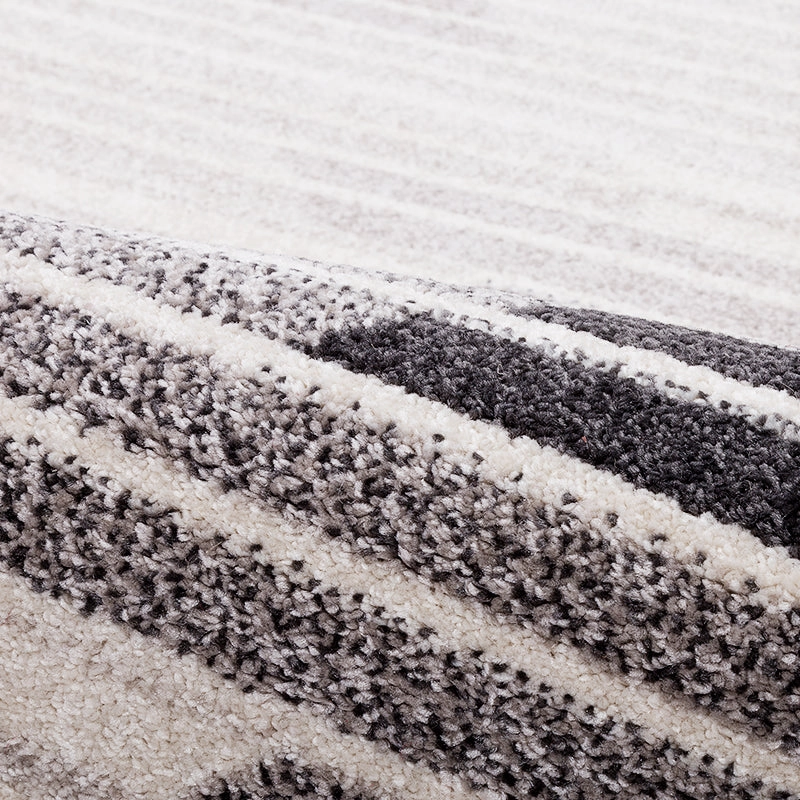 Atsila Modern Grey and White Tribal Rug