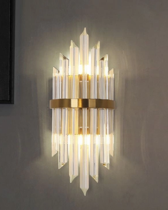 Aurora Crown Crystal Wall Sconce