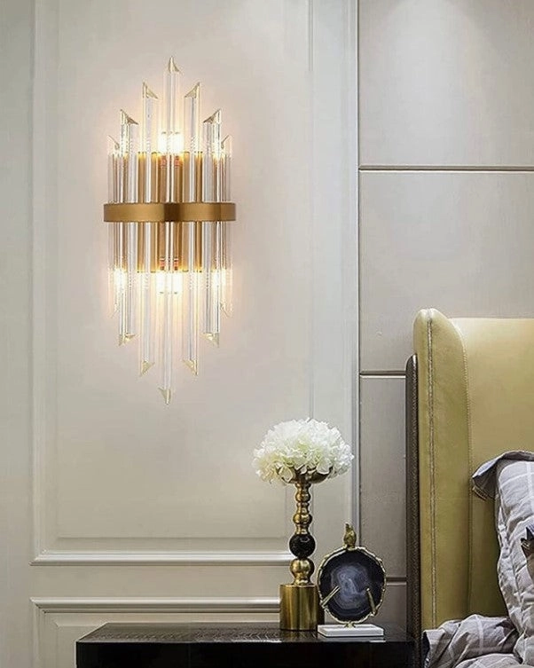 Aurora Crown Crystal Wall Sconce