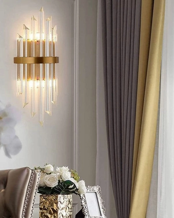 Aurora Crown Crystal Wall Sconce