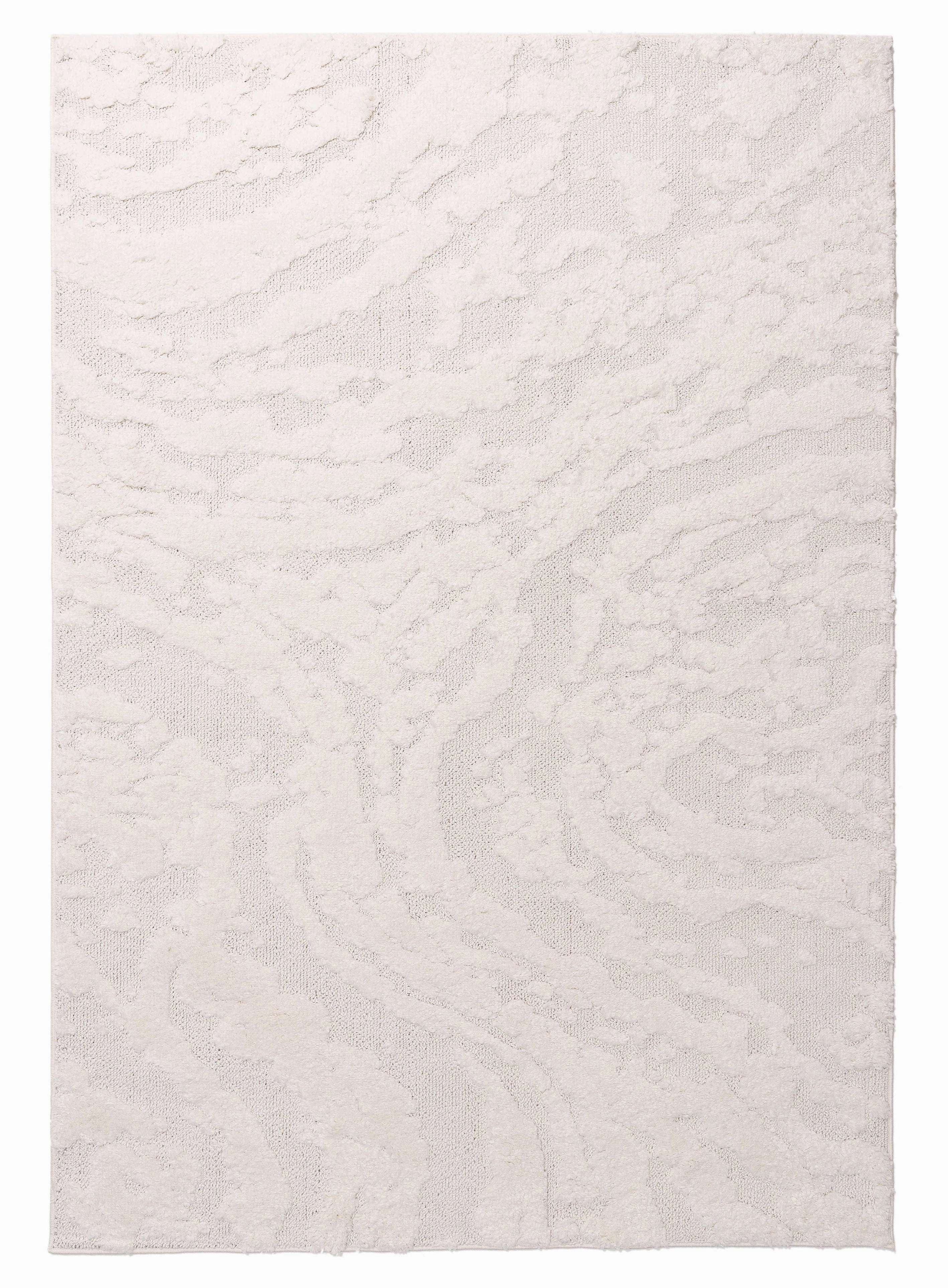 Aurora Ivory Cream Abstract Textured Rugmodern color block patchwork rug