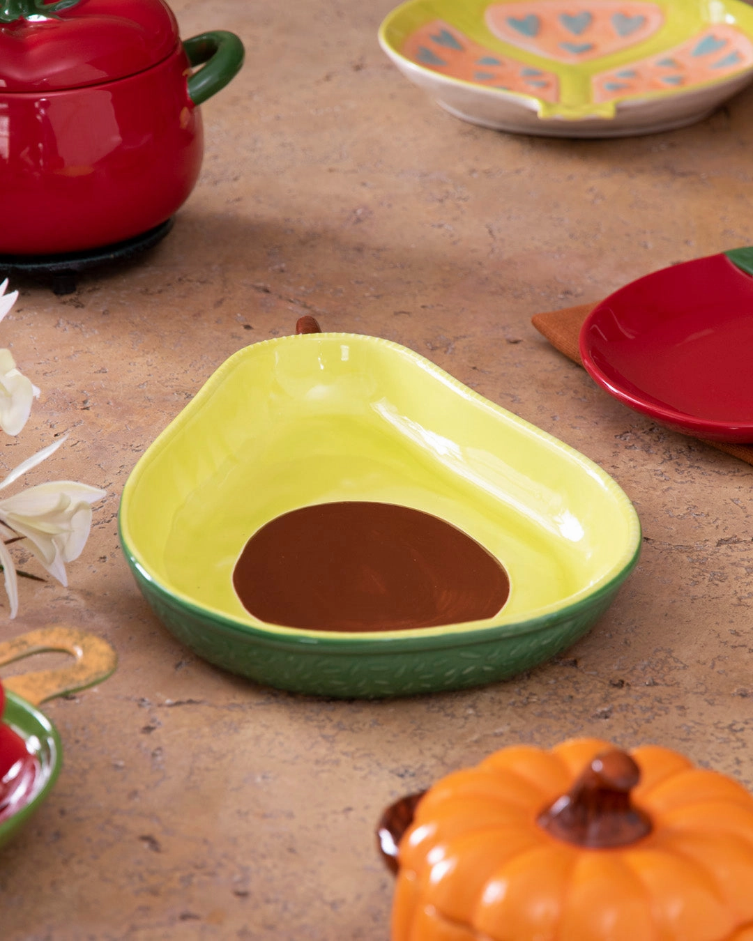 Avocado Serving Plattermodern kitchen decor ,kitchen dinner set ,dinnerware 