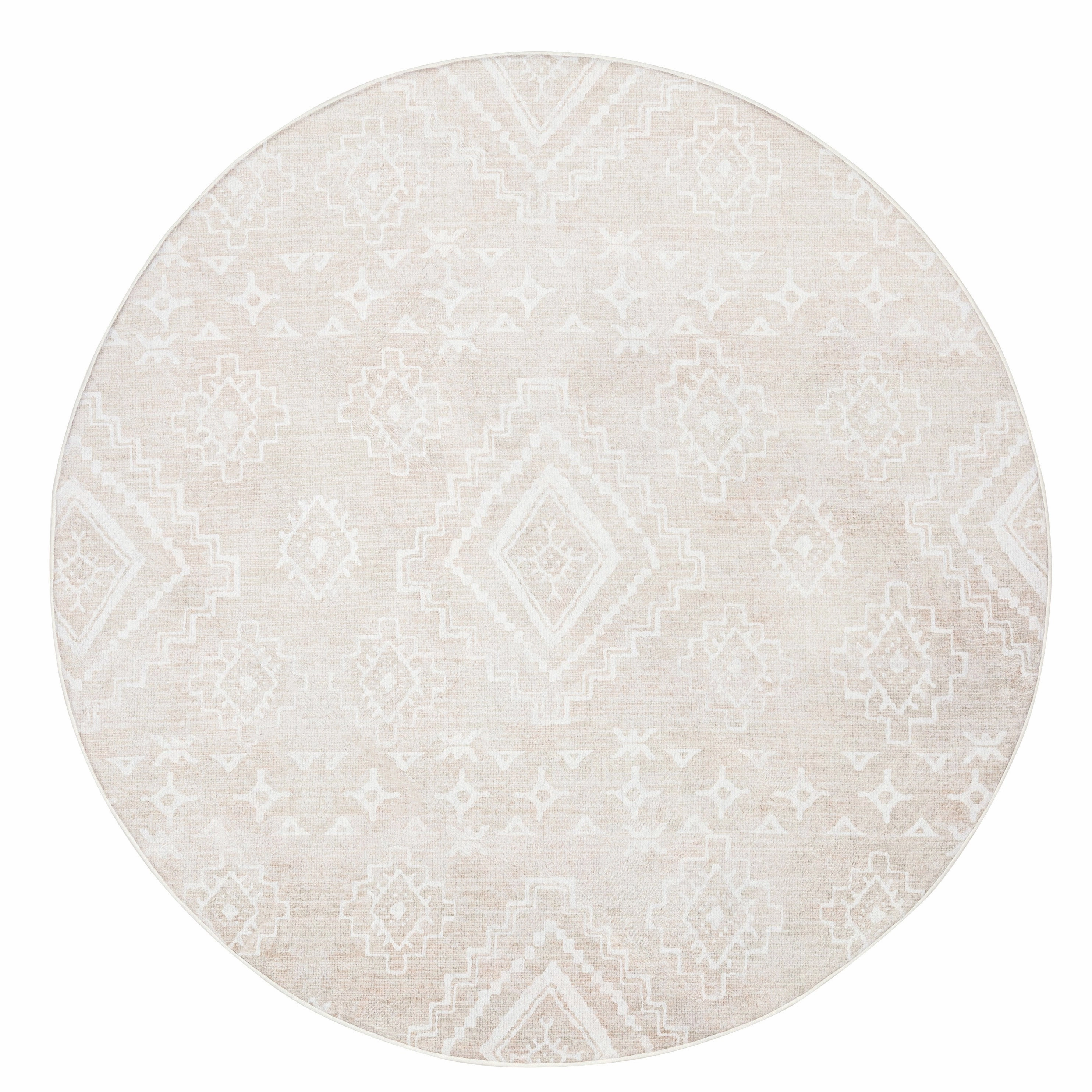 Ayah Neutral Plush Rollie Pollie Round Playmatmodern color block patchwork rug