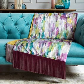 Azima Abstract Printed Throw Indigohome decor ,wall decor 