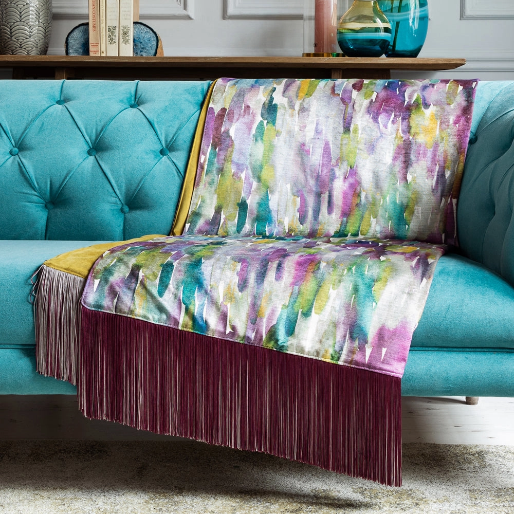 Azima Abstract Printed Throw Indigohome decor ,wall decor 