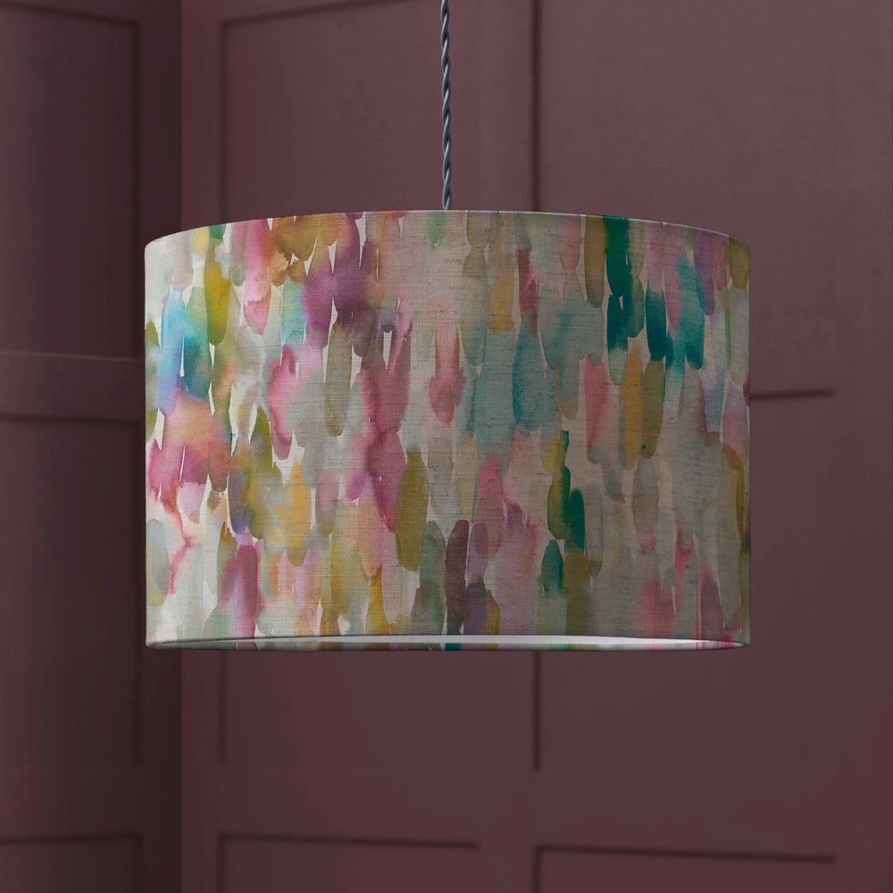 Azima Eva Lamp Shade Lotusreplacement lampshade,White Linen Drum Lampshade for Table or Floor Lamp