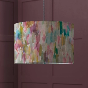 Azima Eva Lamp Shade Lotusreplacement lampshade,White Linen Drum Lampshade for Table or Floor Lamp