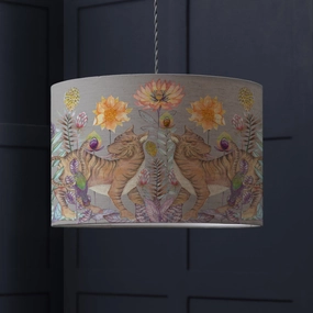 Baghdev Eva Lamp Shade Bronzereplacement lampshade,White Linen Drum Lampshade for Table or Floor Lamp