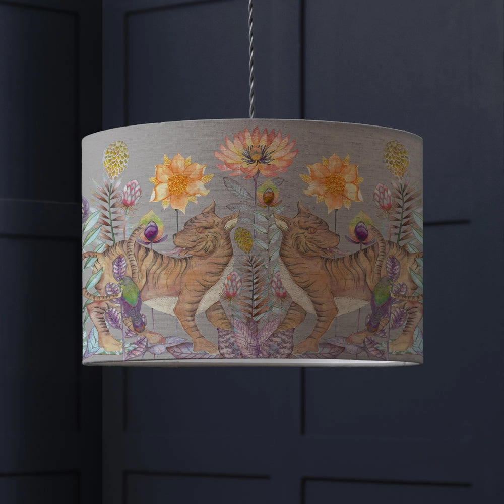 Baghdev Eva Lamp Shade Bronzereplacement lampshade,White Linen Drum Lampshade for Table or Floor Lamp