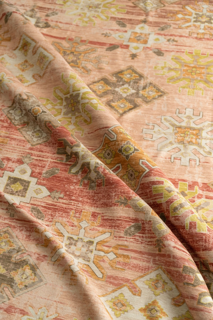 Bakari Pink and Orange Boho Picnic Rug