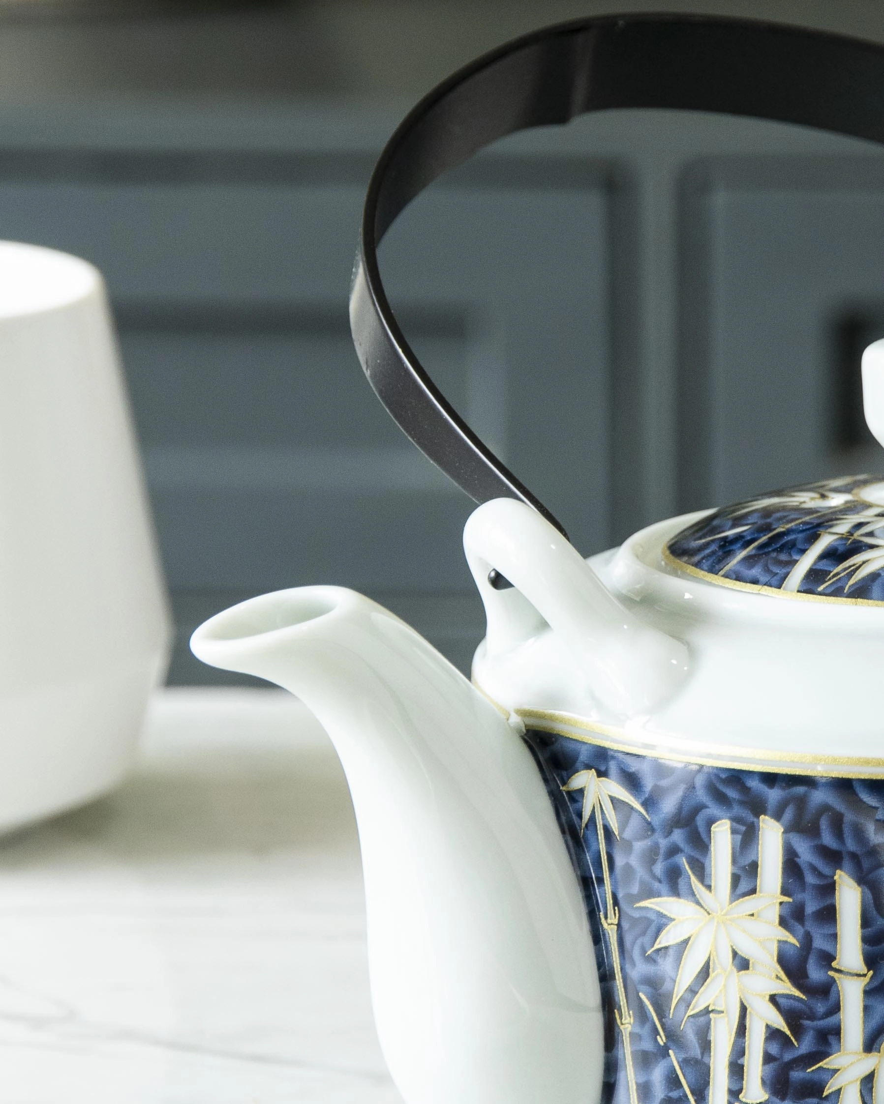 Bamboo Ceramic Tea Kettle