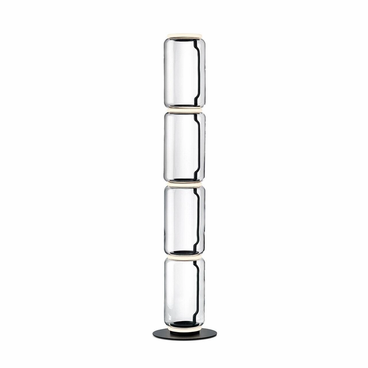 Bamboo Glass Floor Lamp