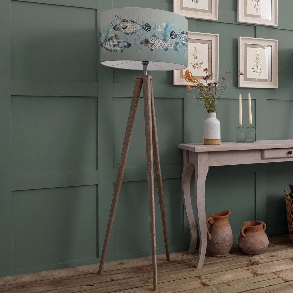 Barbeau Eva & Aratus Complete Floor Lamp Grey/Seafoammodern home decor ,home decor for bedroom 