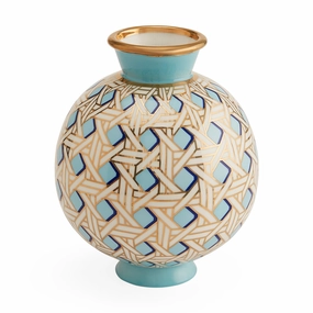 Basketweave Round Vasehandmade ceramic dinnerware set