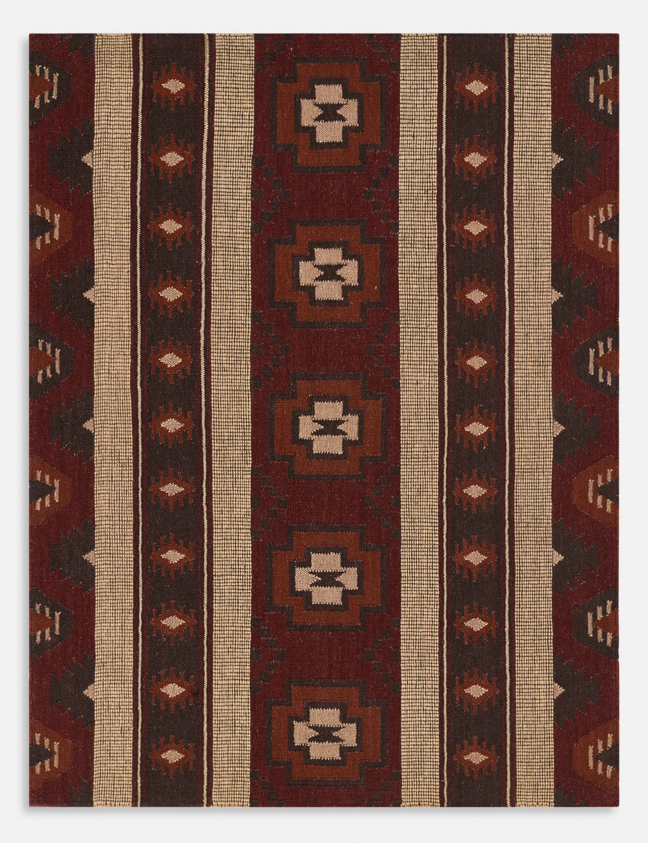 Batten Flatweave Wool Rugmodern color block patchwork rug