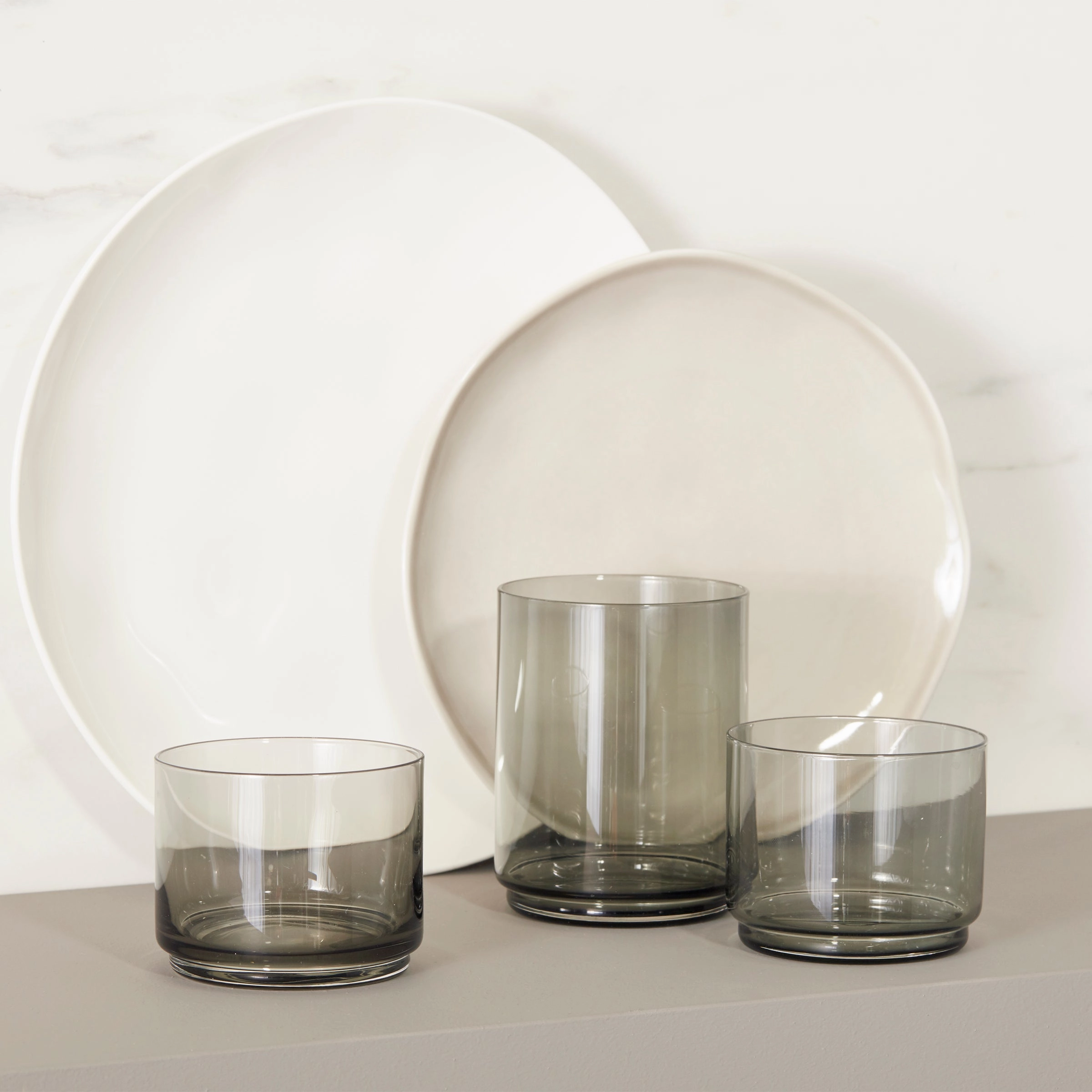 Bay Colors 12-Piece Dinnerware Set, White