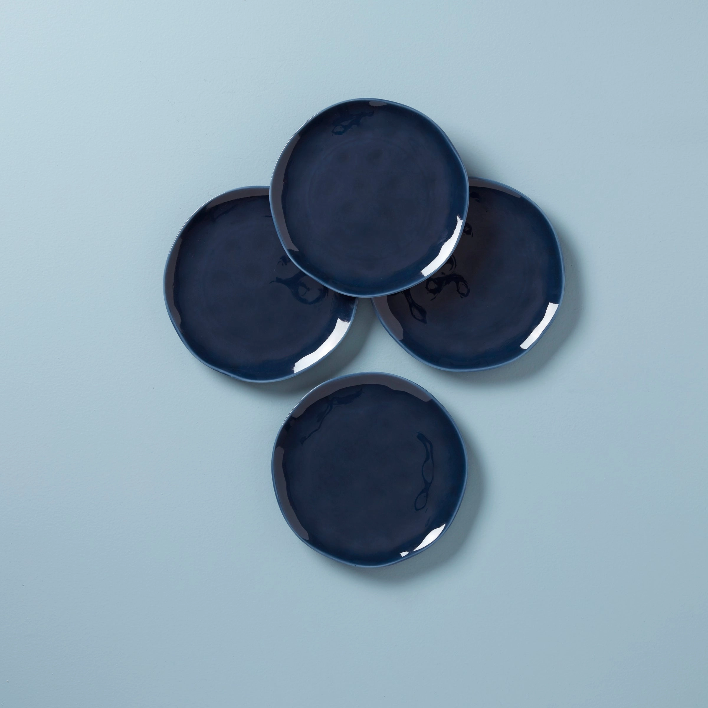 Bay Colors Blue Accent Plates - Set of 4summer decor ,outdoor summer decor 