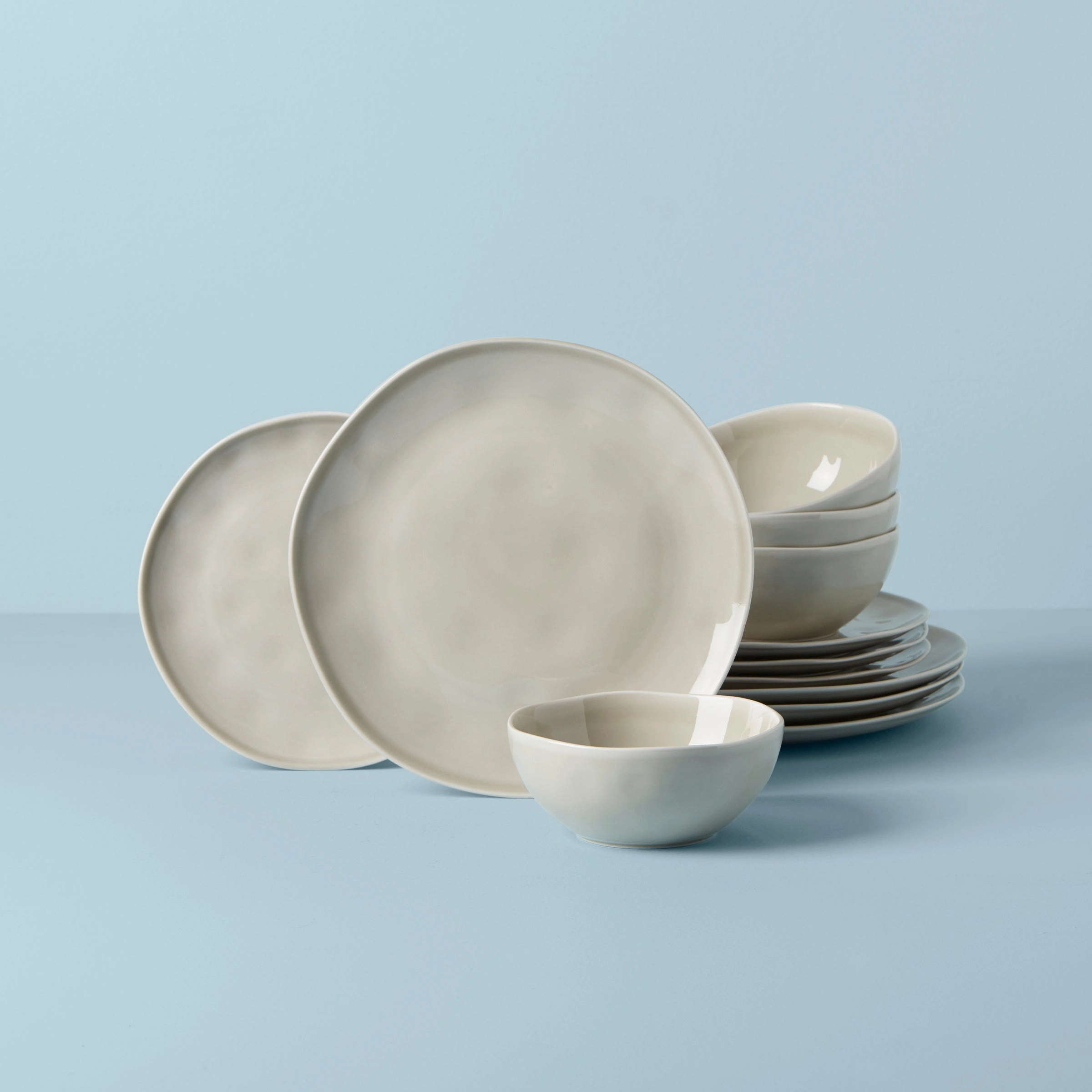 Bay Colors Grey 12-Piece Dinnerware Sethalloween party decor ,outdoor halloween decor 