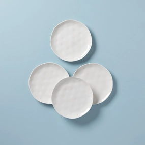 Bay Colors White Accent Plates - Set of 4summer decor ,outdoor summer decor 
