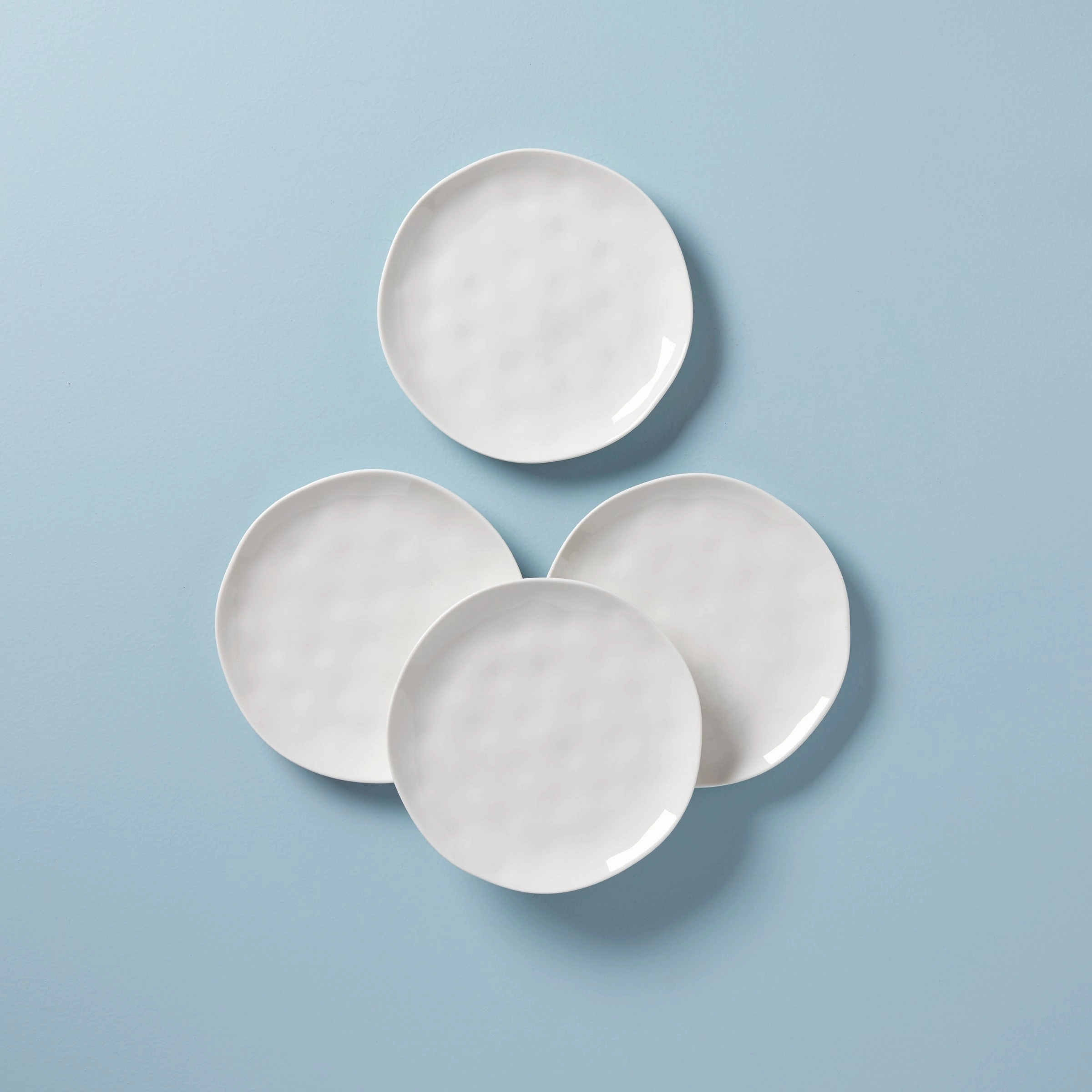 Bay Colors White Accent Plates - Set of 4summer decor ,outdoor summer decor 