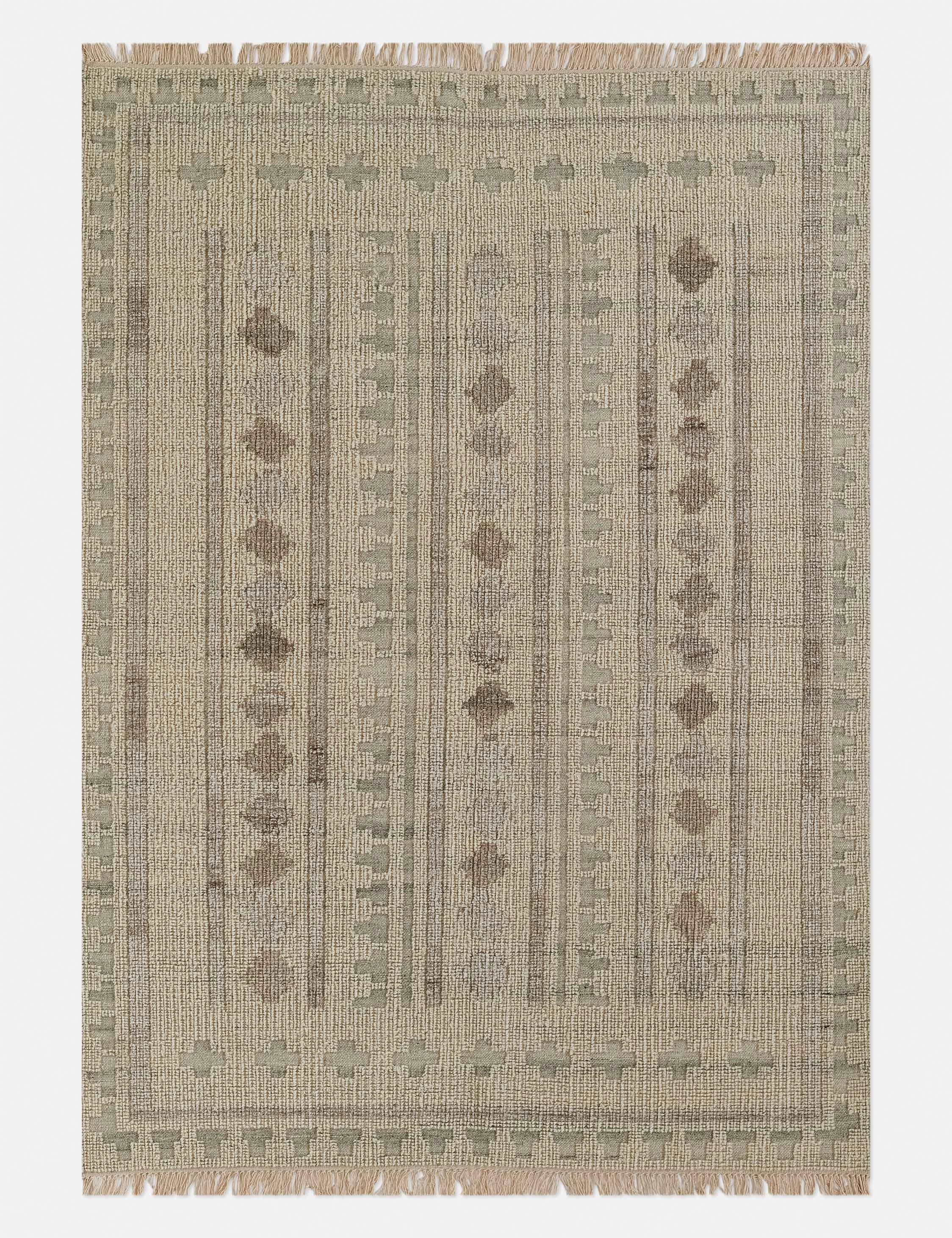 Baya Handwoven Wool Rugmodern color block patchwork rug