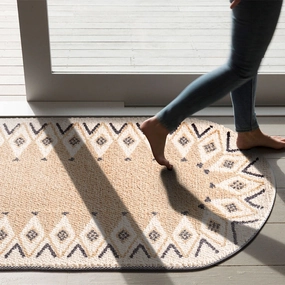 Bea Khaki Wool Runner Rugmodern color block patchwork rug
