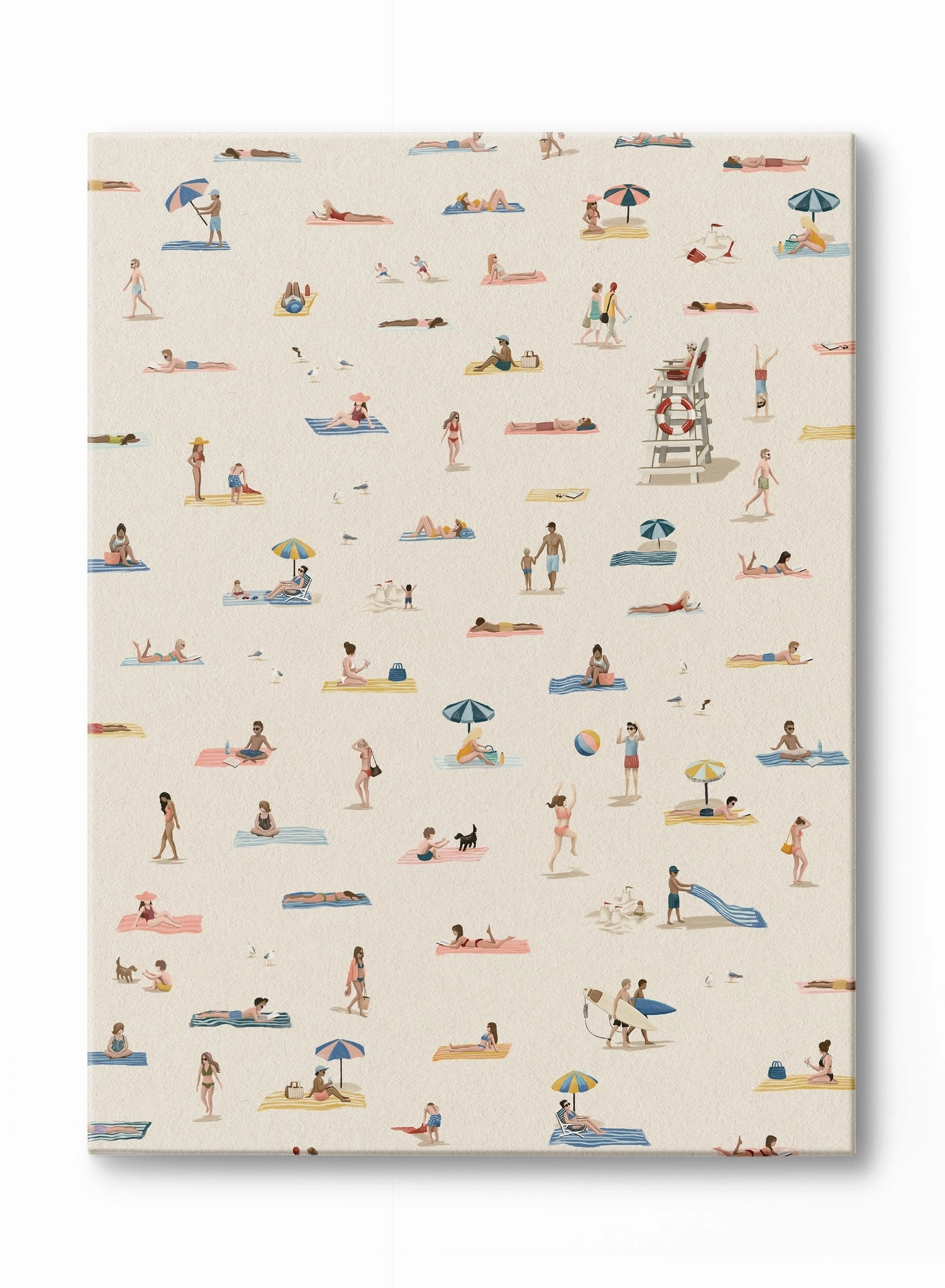Beachside Crowd, Canvasindoor decorative canvas print