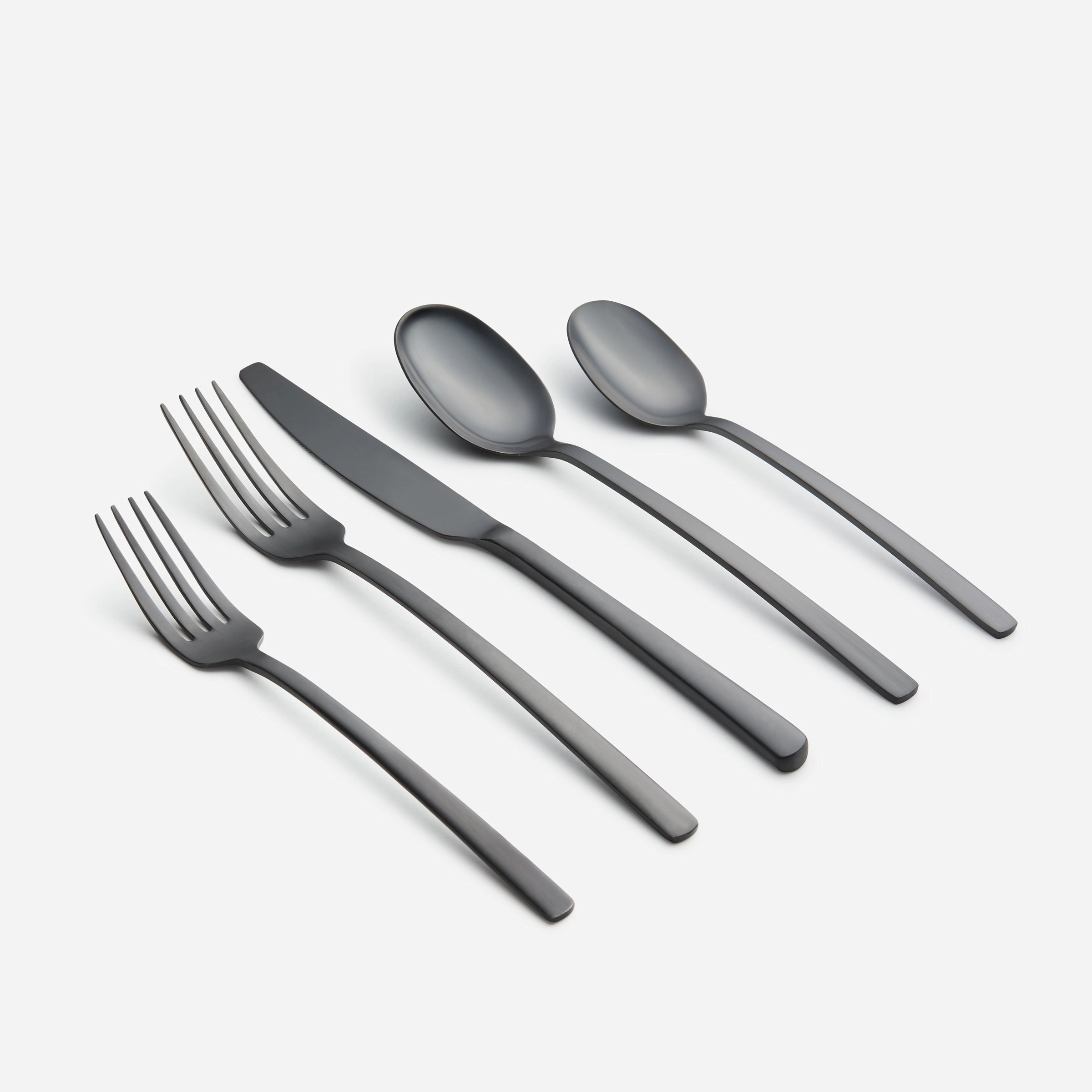 Beacon Black Satin 20 Piece Flatware Set