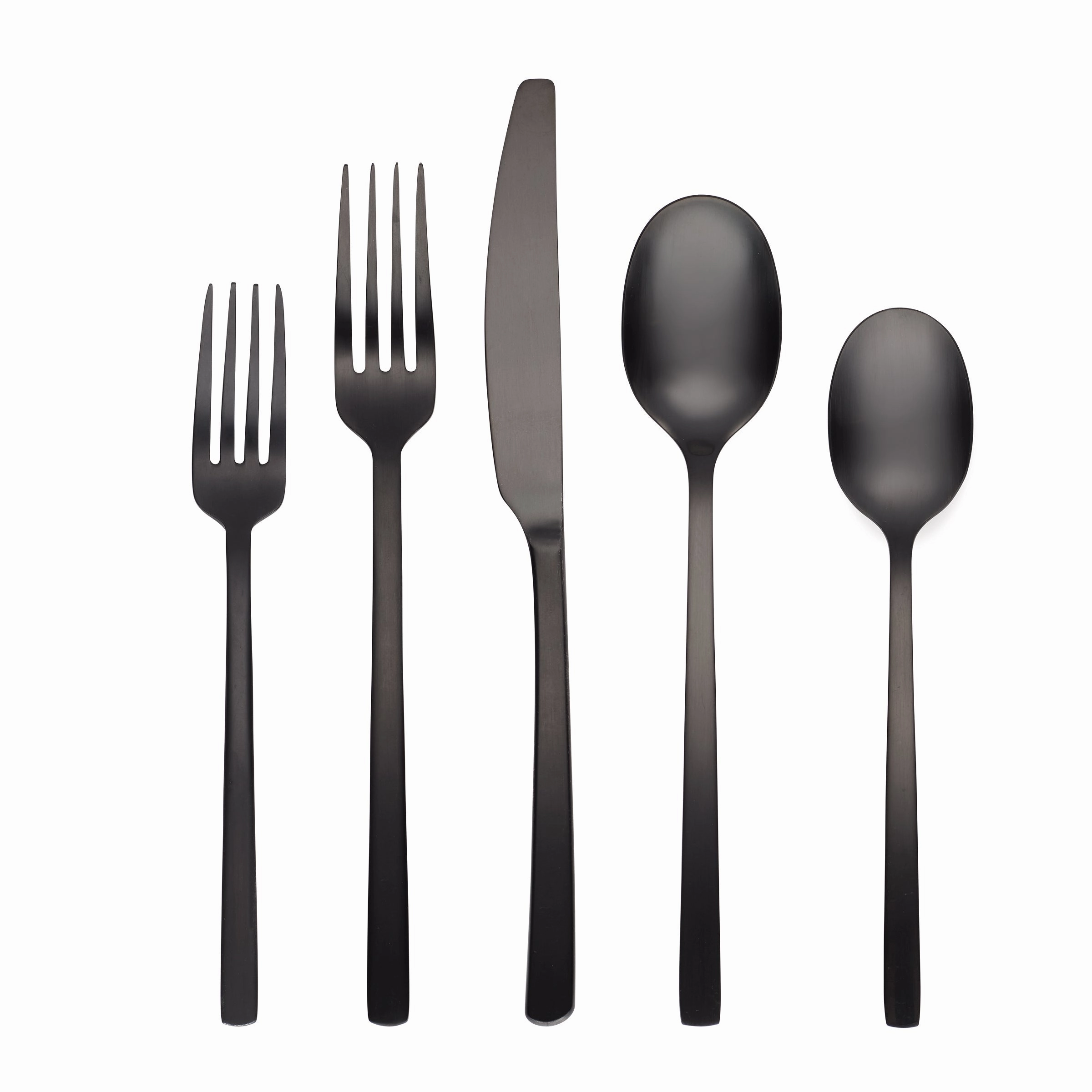 Beacon Black Satin 20 Piece Flatware Seteco-friendly bamboo fiber tableware set 