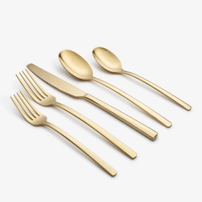 Beacon Gold Mirror 20 Piece Flatware Seteco-friendly bamboo fiber tableware set 