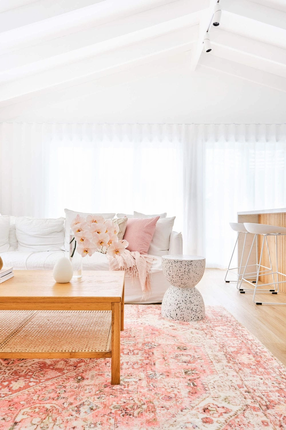 Beatrice Peach Transitional Washable Rug