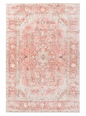 Beatrice Peach Transitional Washable Rugmodern color block patchwork rug