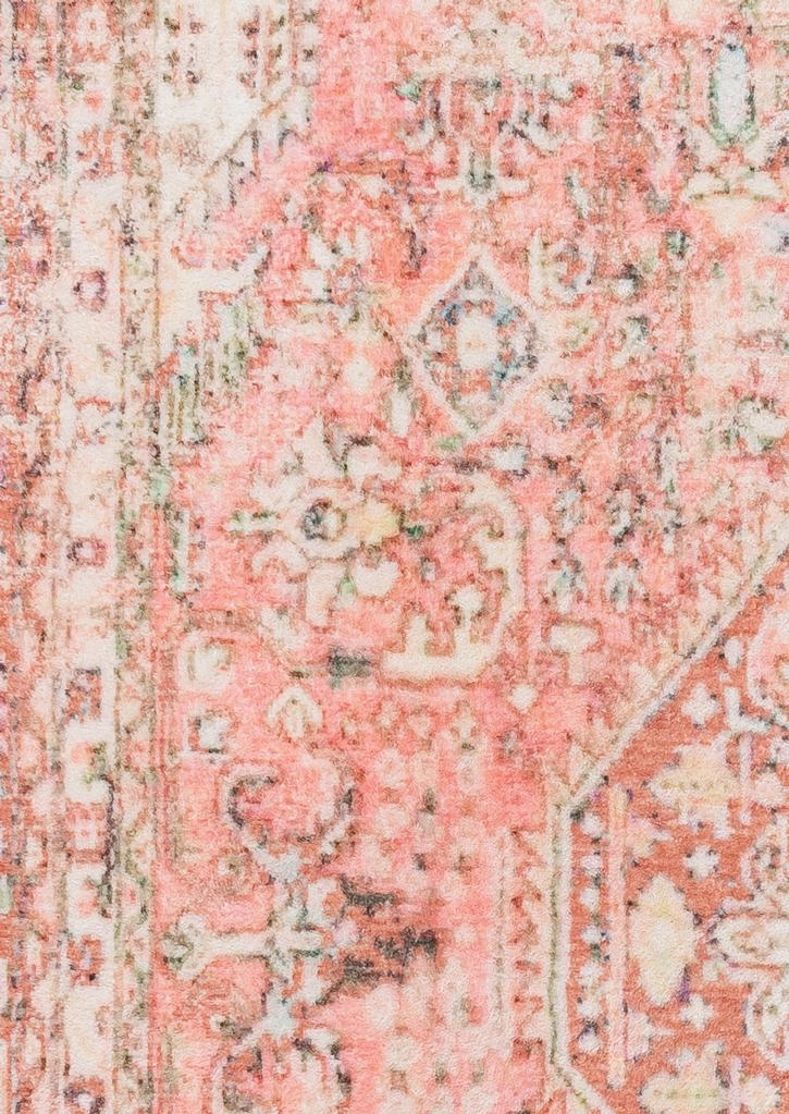Beatrice Peach Transitional Washable Rug