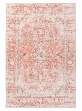 Beatrice Peach Transitional Washable Rugmodern color block patchwork rug
