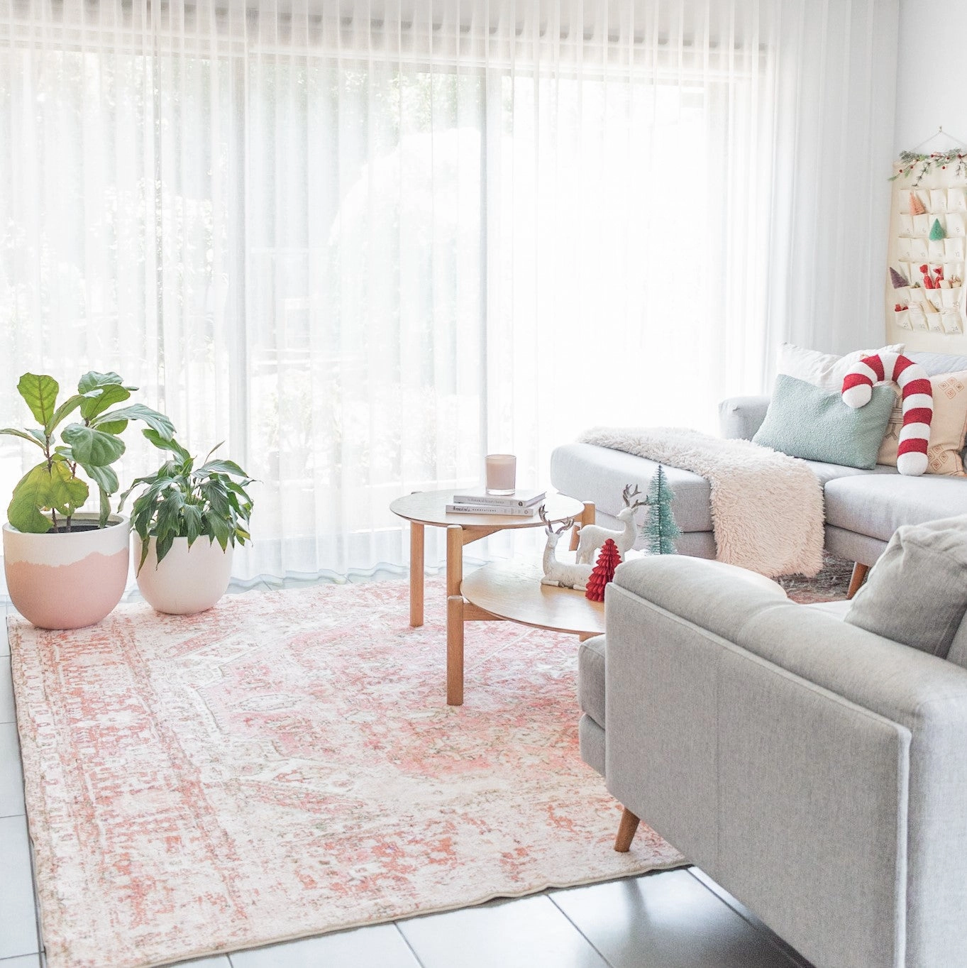 Beatrice Peach Transitional Washable Rug