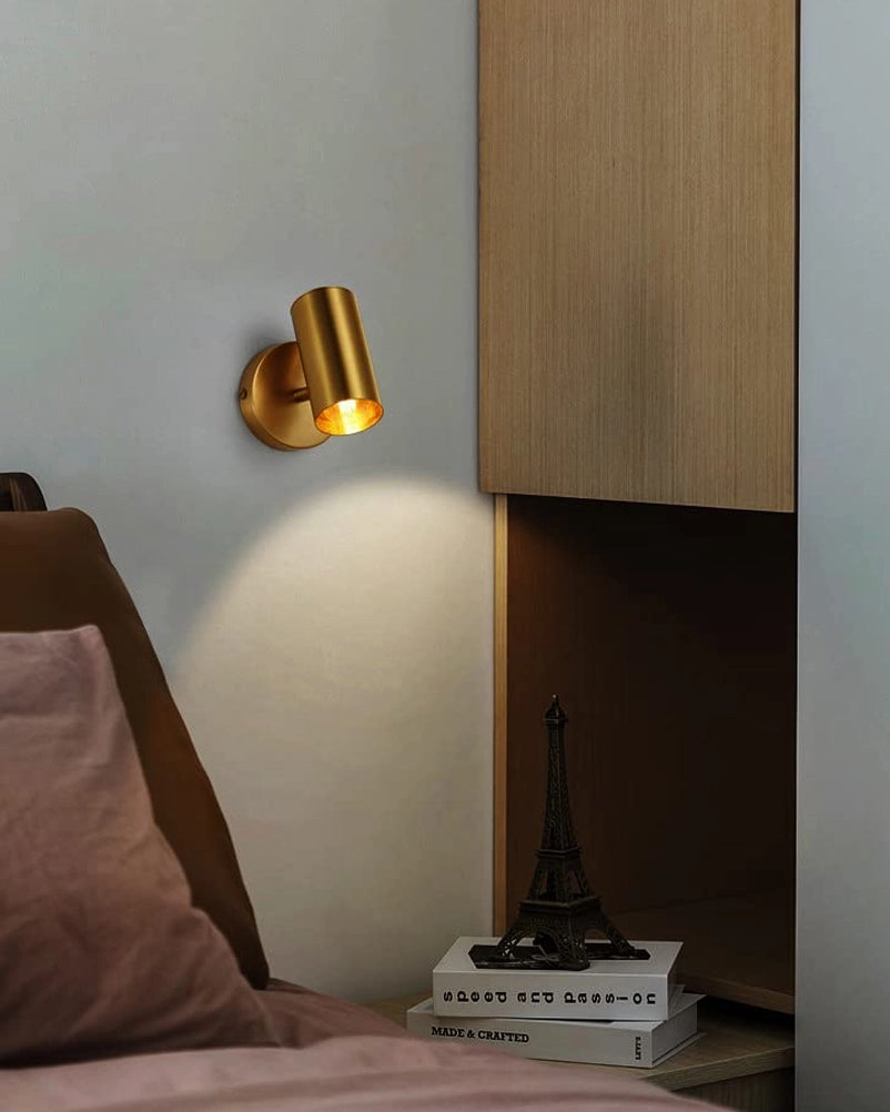 Bedside Reading Light Cylindrical Spotlight 5W-Rose Gold