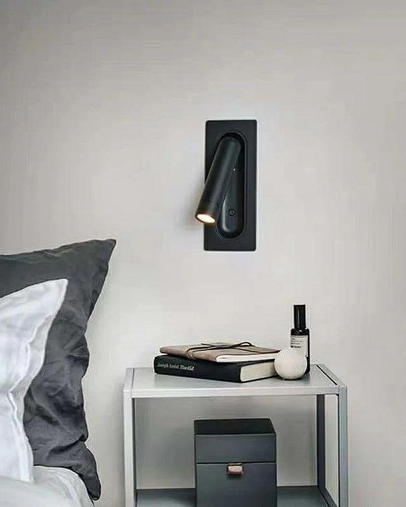 Bedside Wall Light with Spot-6W Black