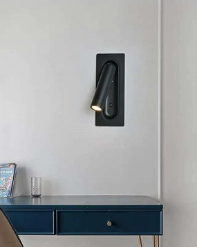Bedside Wall Light with Spot-6W Blackmodern wall lamp,smart wall lamp