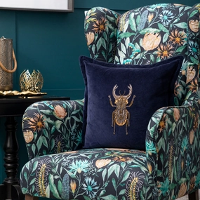 Bellatrix Embroidered Feather Cushion Bluebedding sets ,throw blankets 