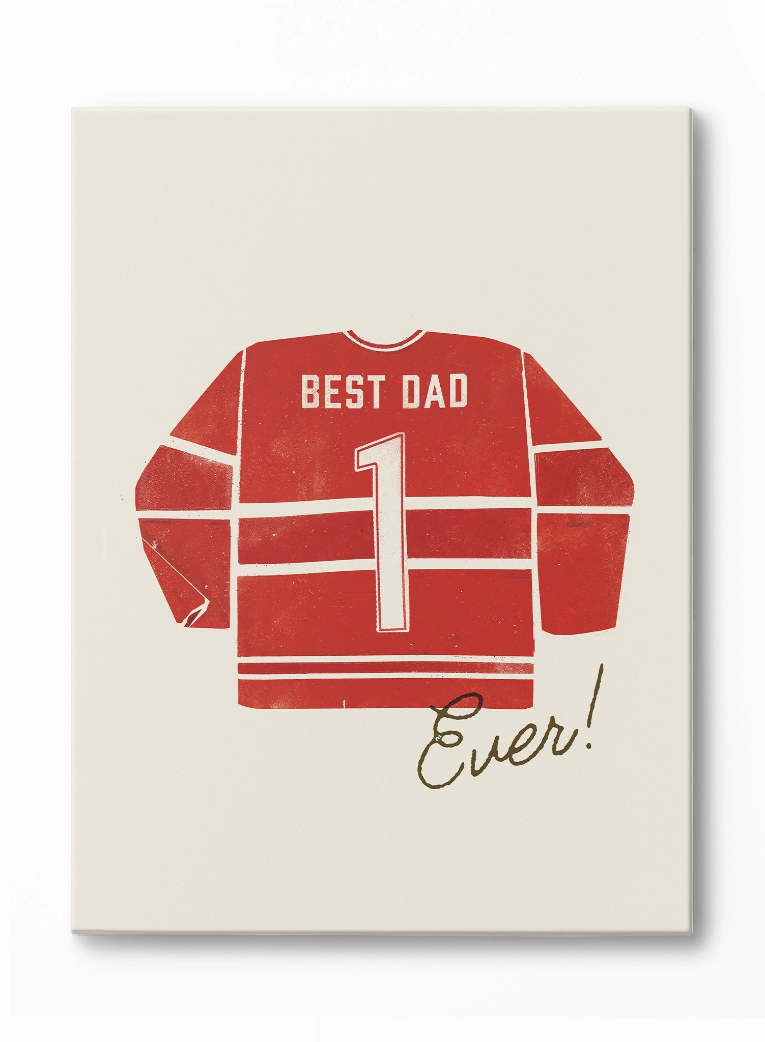 Best Dad Ever (Red), Canvasindoor decorative canvas print