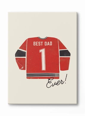 Best Dad Ever (Red and Black), Canvasindoor decorative canvas print