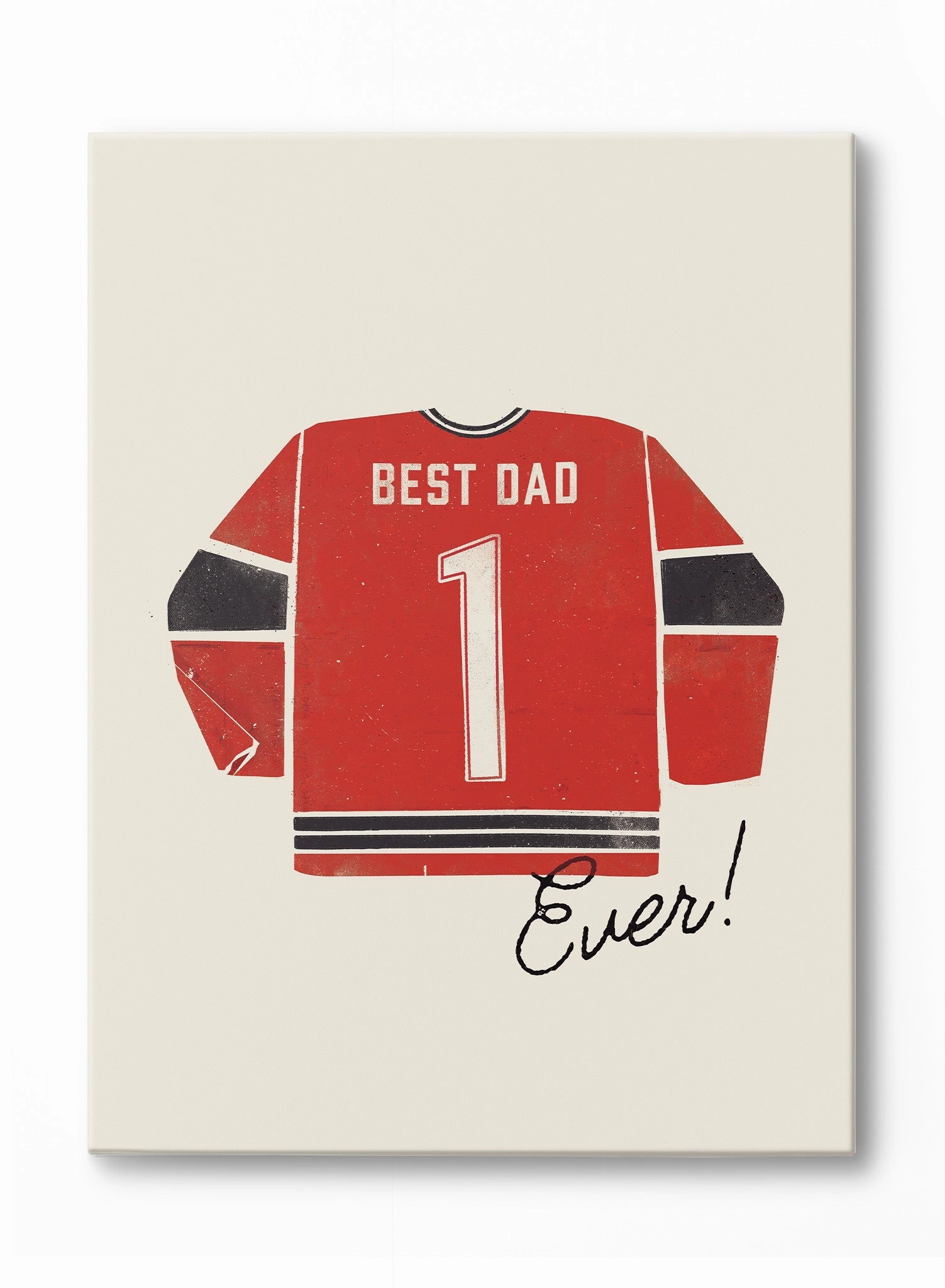Best Dad Ever (Red and Black), Canvasindoor decorative canvas print