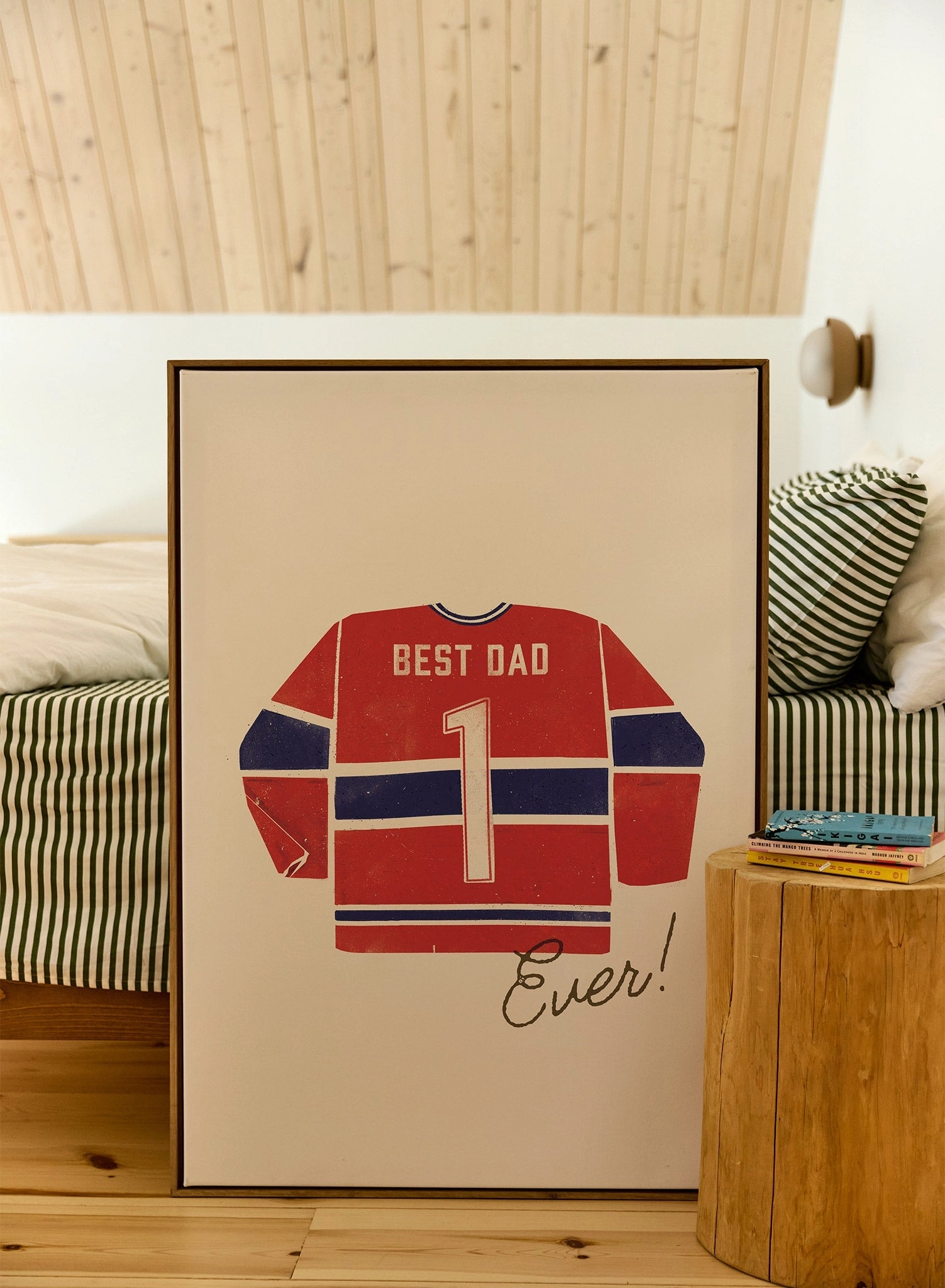 Best Dad Ever (Red and Blue), Canvas