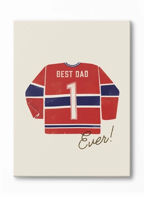 Best Dad Ever (Red and Blue), Canvasindoor decorative canvas print