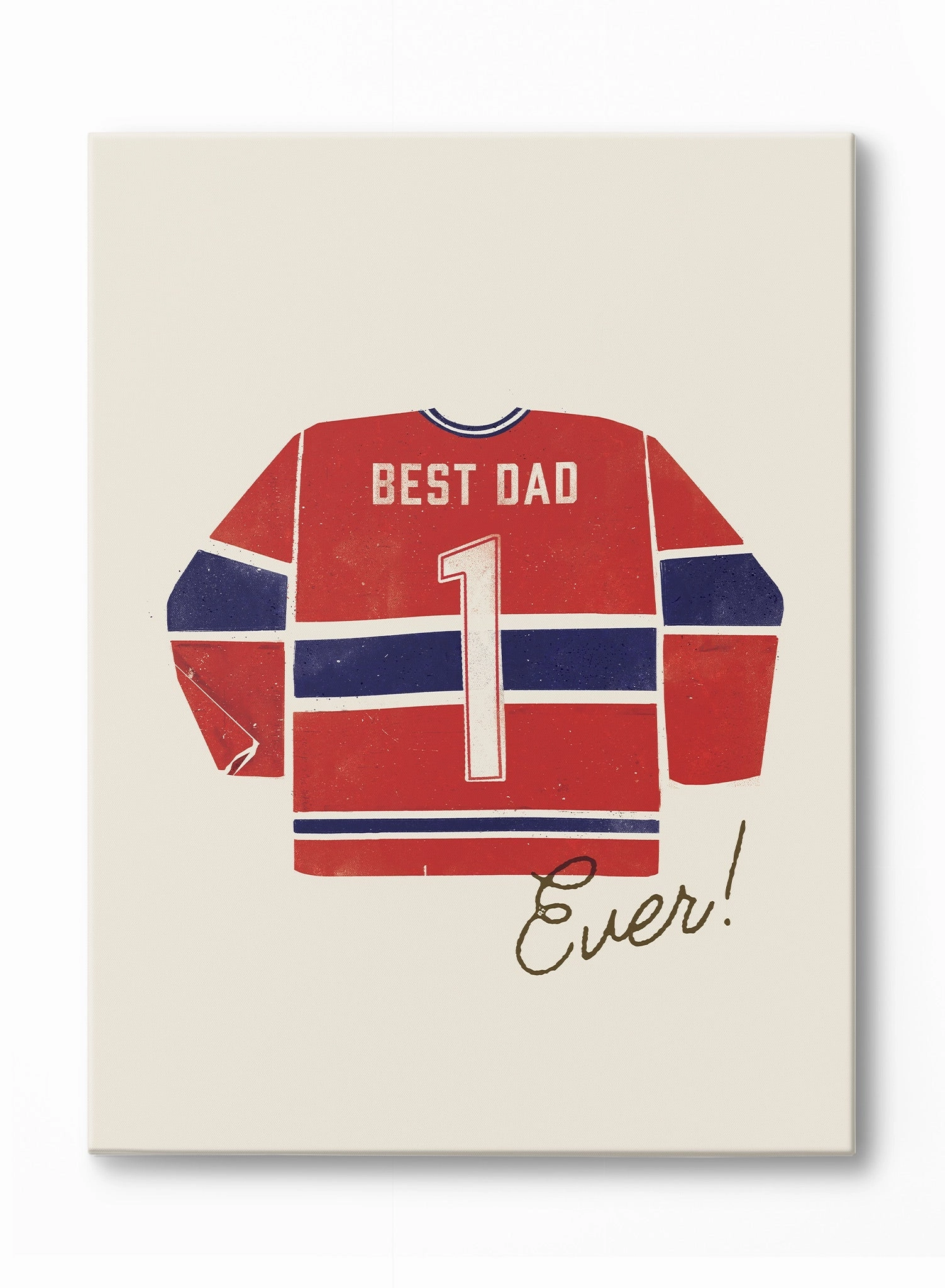 Best Dad Ever (Red and Blue), Canvasindoor decorative canvas print