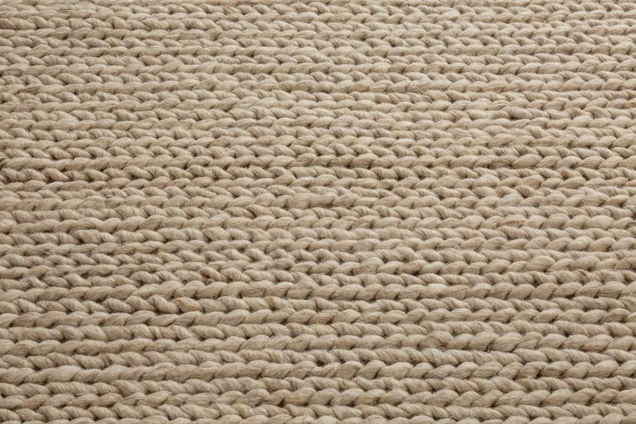 Bianca Natural Tan Braided Wool Rug